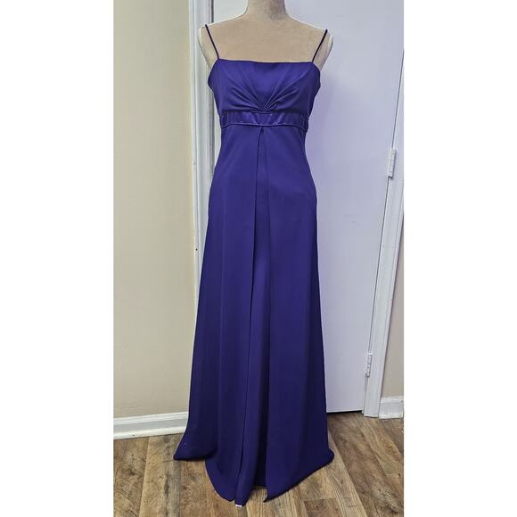 Vintage Niki By Niki Livas Blue Floor Length Gown Size 12 Y2K Friends Prom Gala - Picture 2 of 6